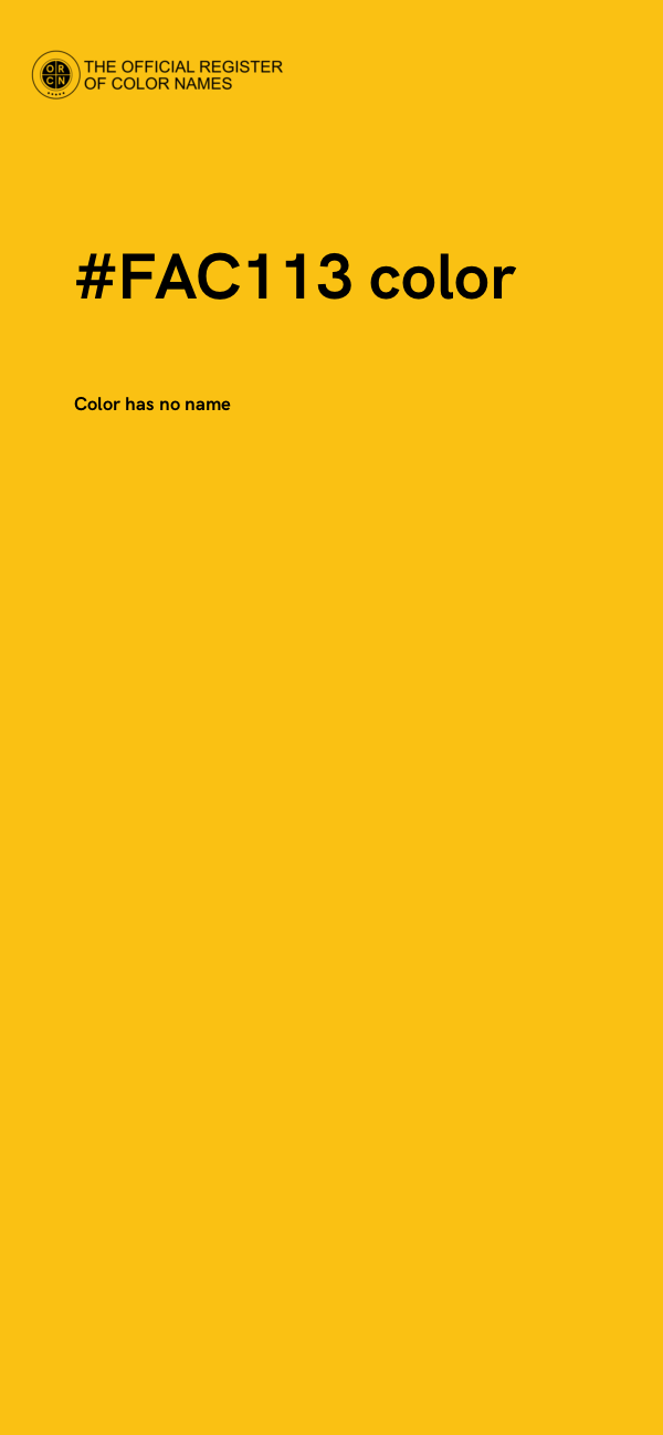 #FAC113 color image