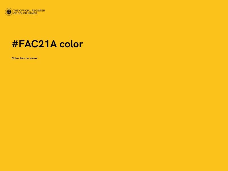 #FAC21A color image