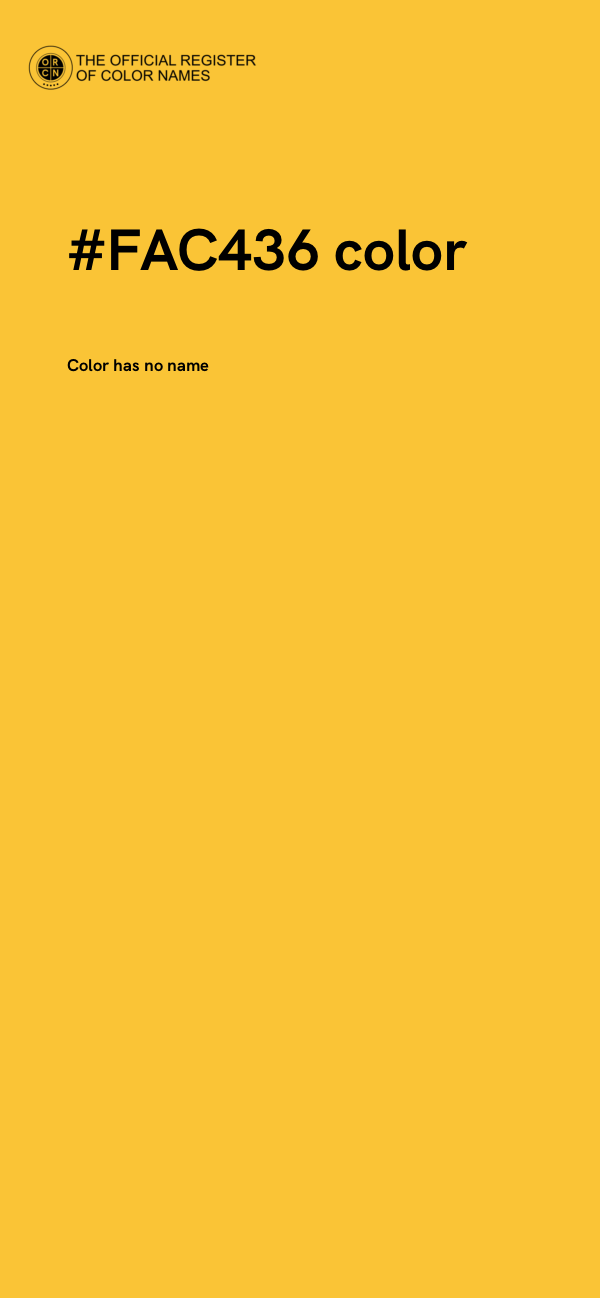 #FAC436 color image
