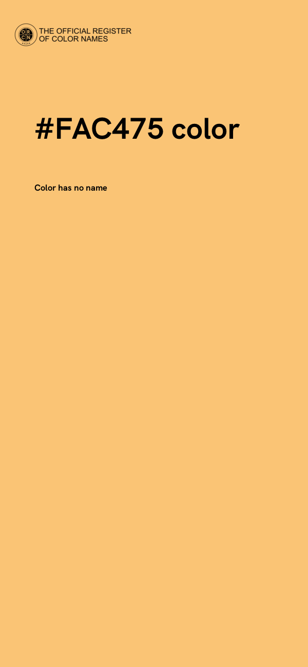 #FAC475 color image