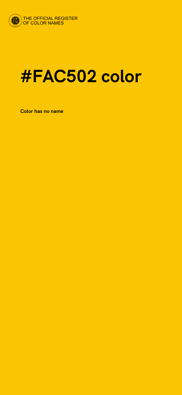 #FAC502 color image