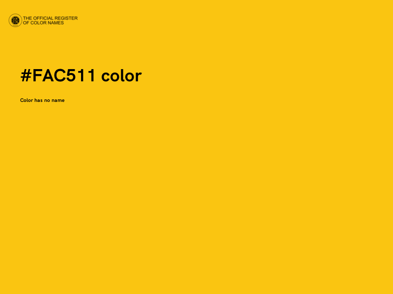 #FAC511 color image