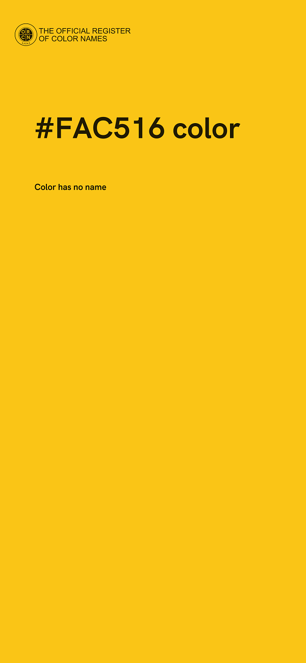 #FAC516 color image