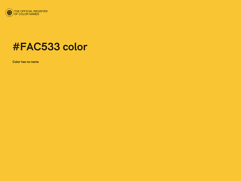 #FAC533 color image