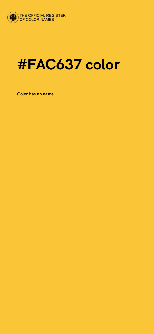 #FAC637 color image