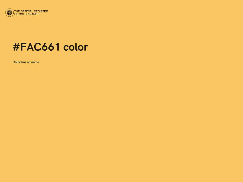 #FAC661 color image