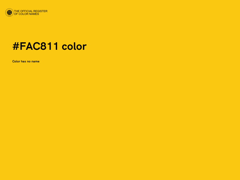 #FAC811 color image