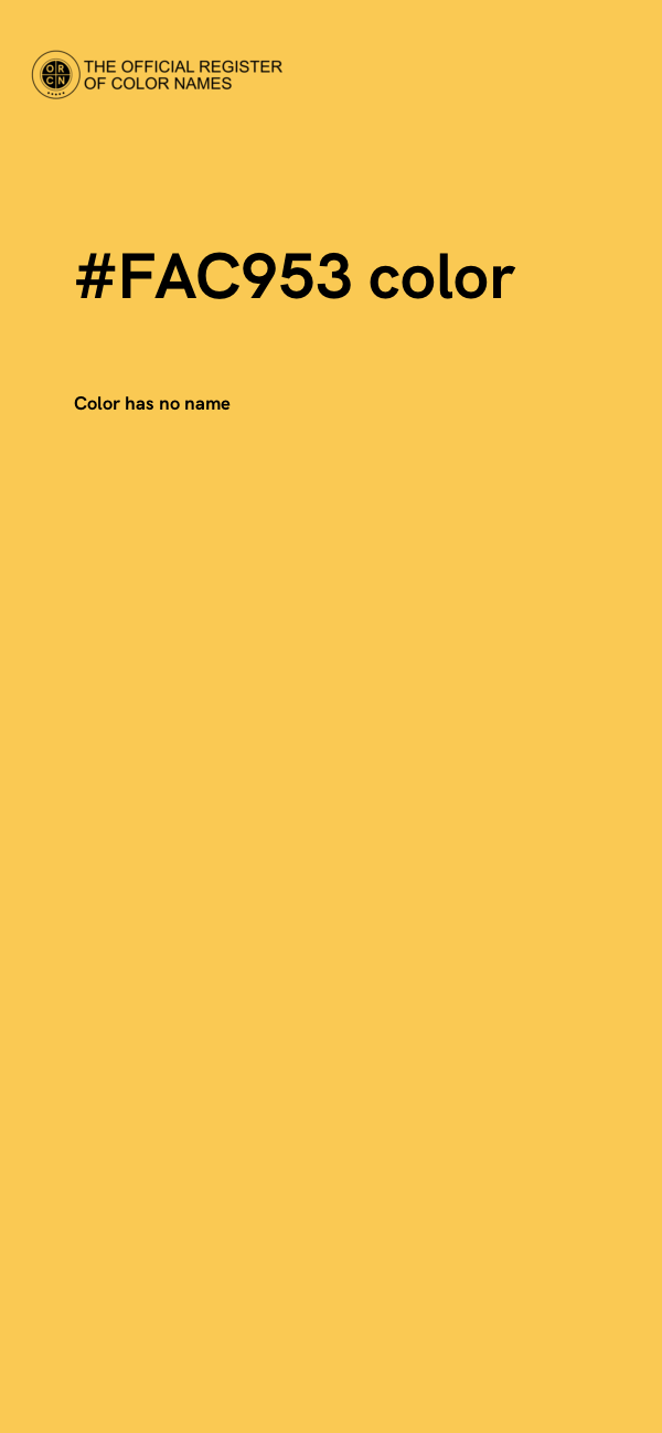 #FAC953 color image