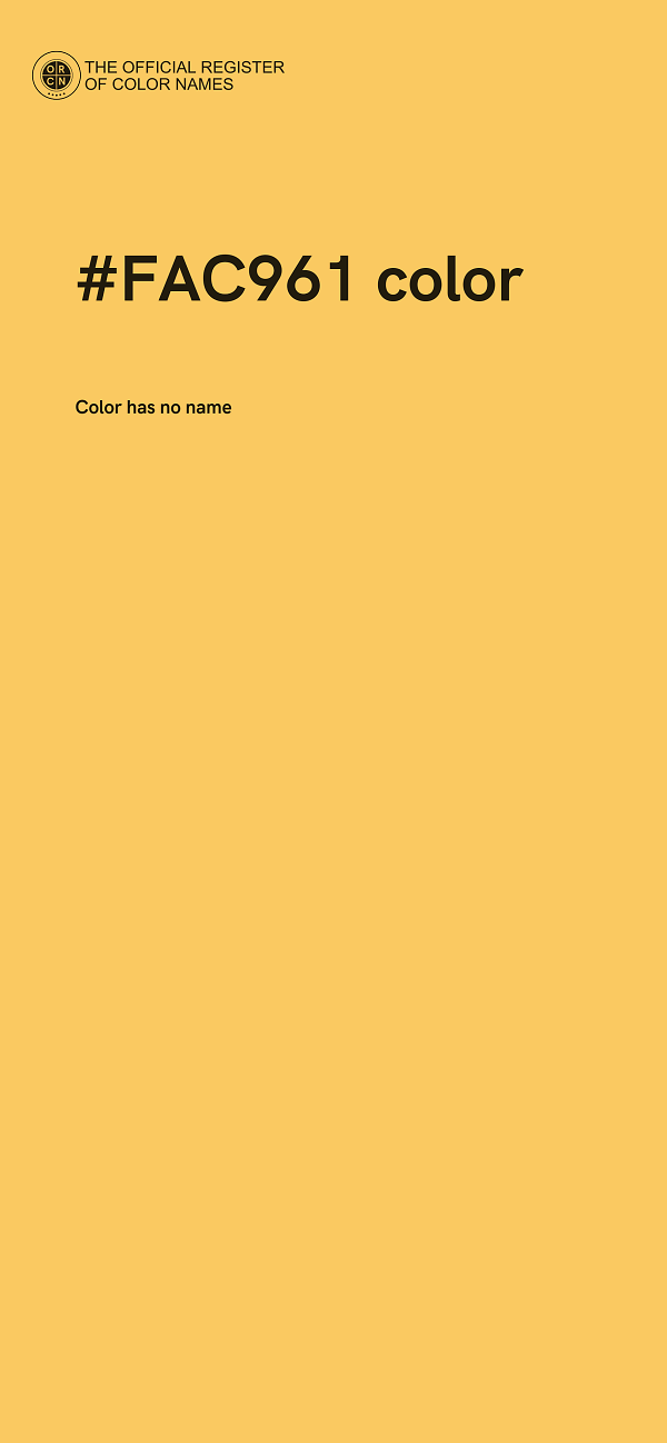 #FAC961 color image