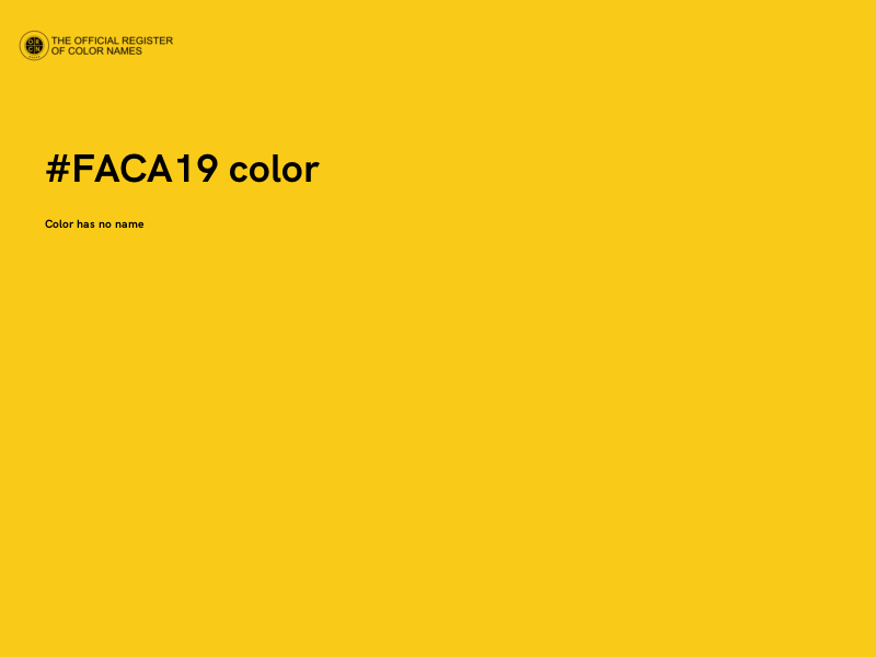 #FACA19 color image
