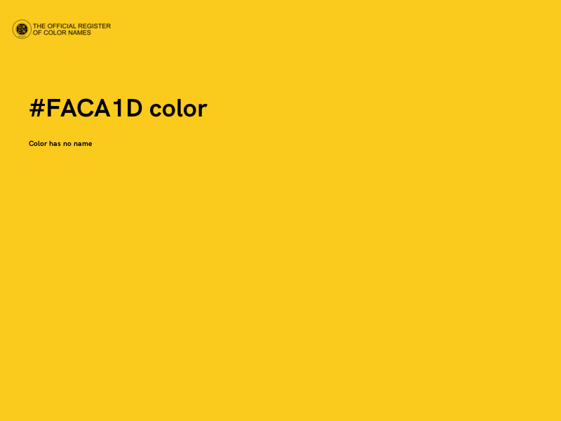 #FACA1D color image