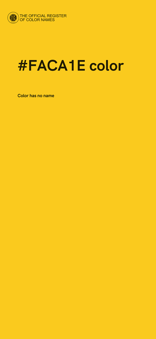 #FACA1E color image