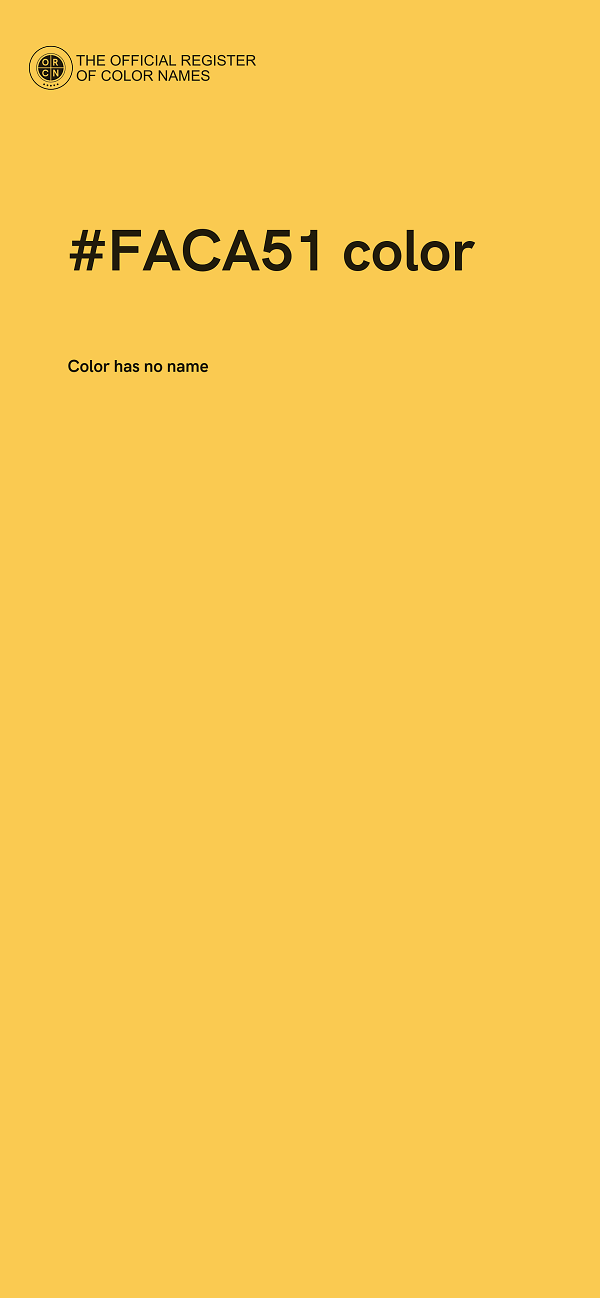 #FACA51 color image