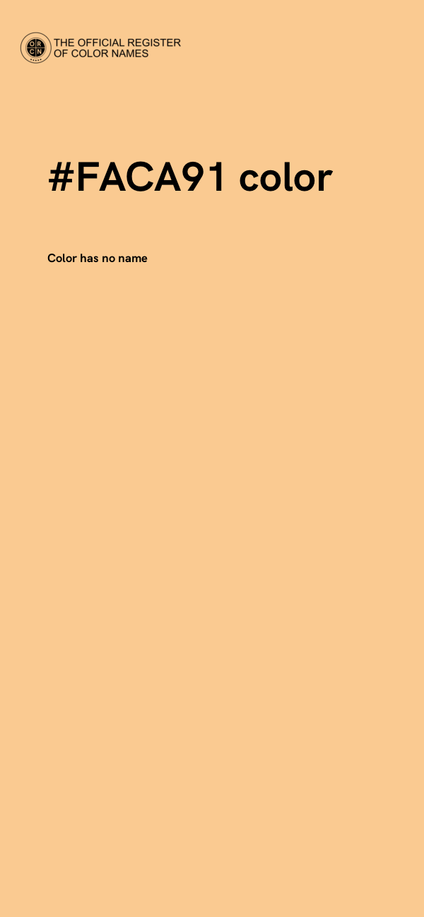 #FACA91 color image
