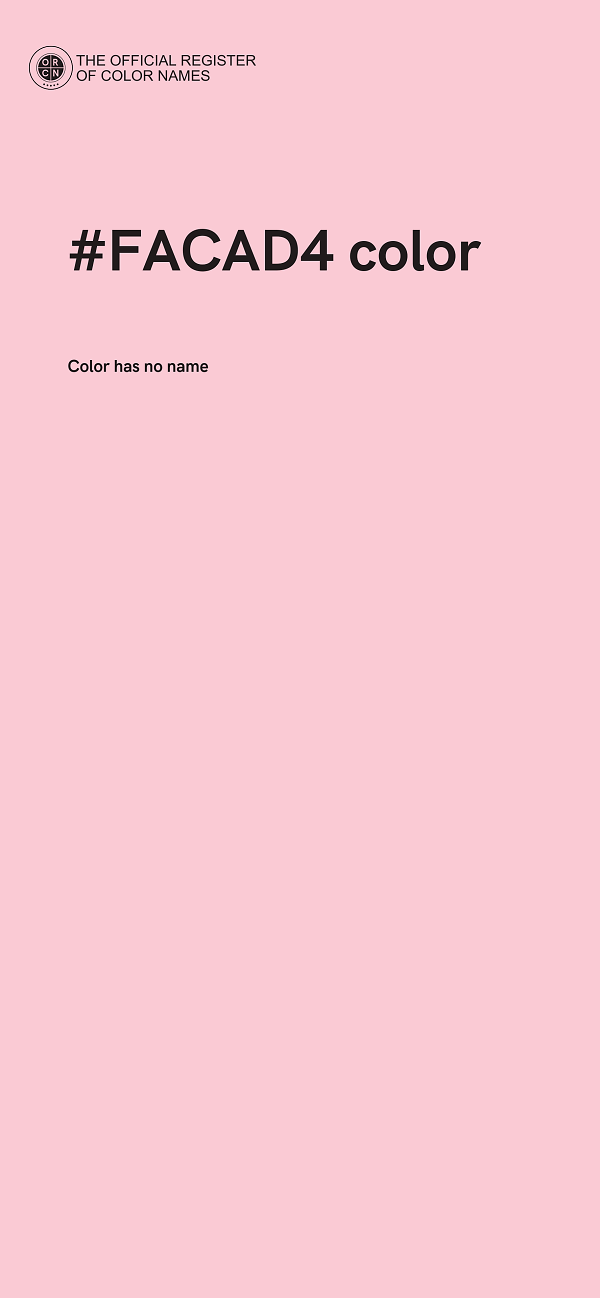 #FACAD4 color image