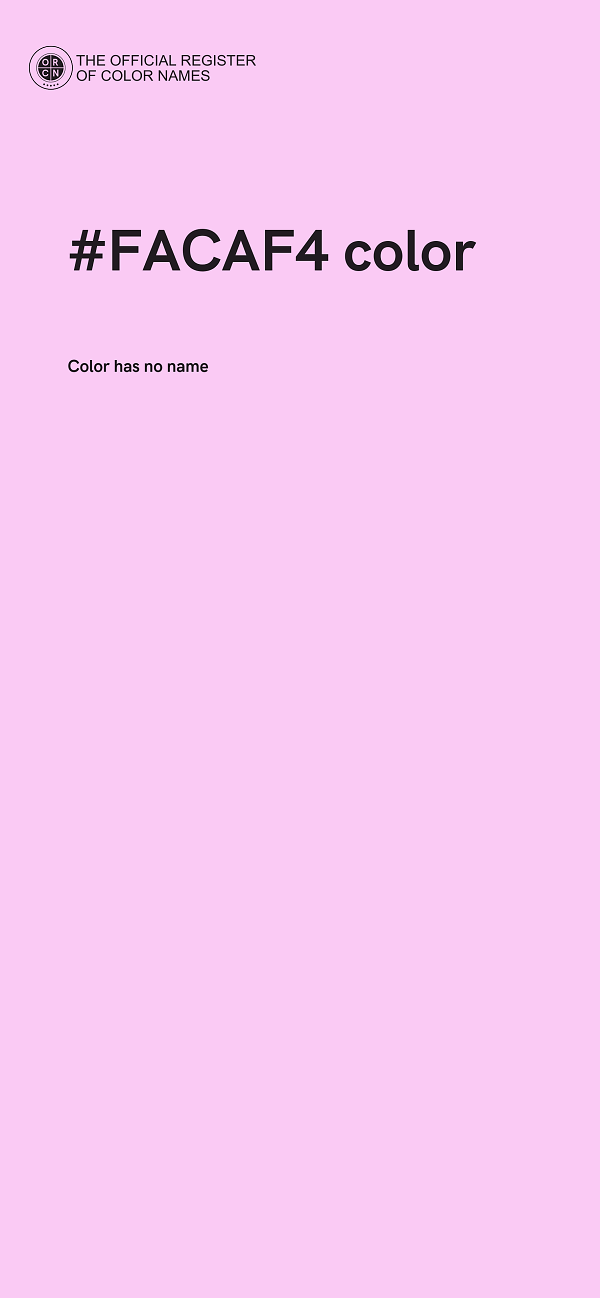 #FACAF4 color image