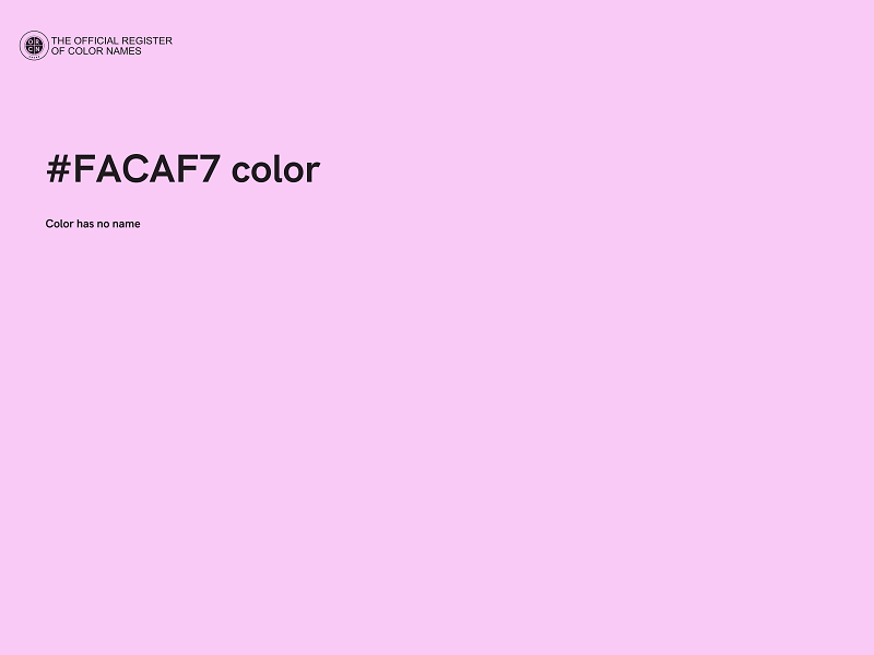 #FACAF7 color image