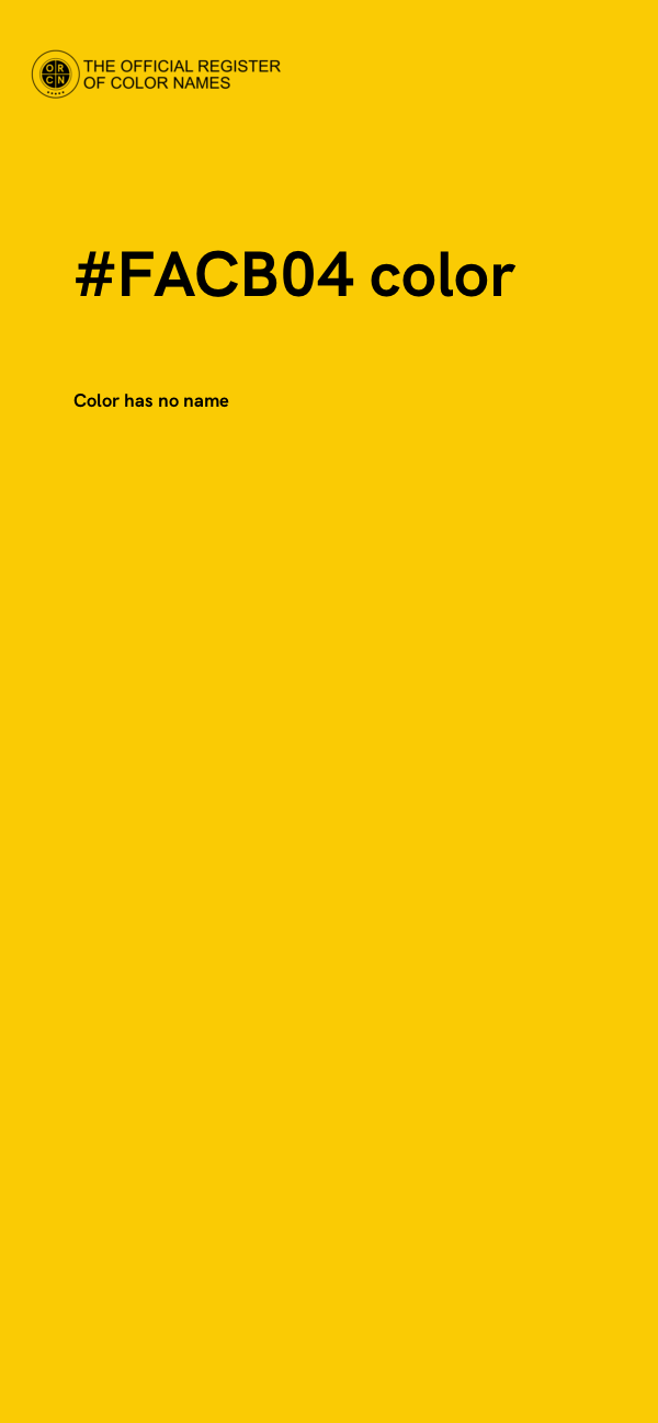 #FACB04 color image