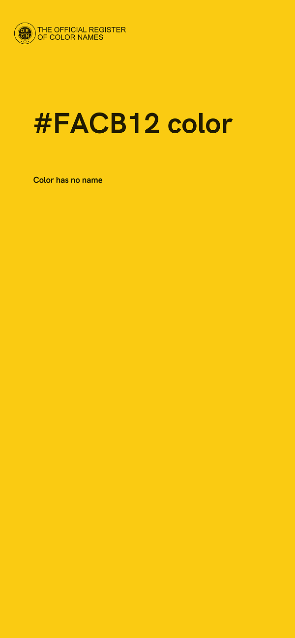 #FACB12 color image