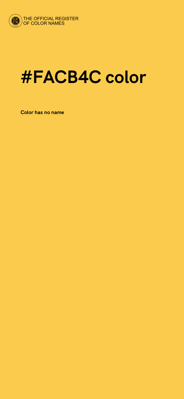 #FACB4C color image