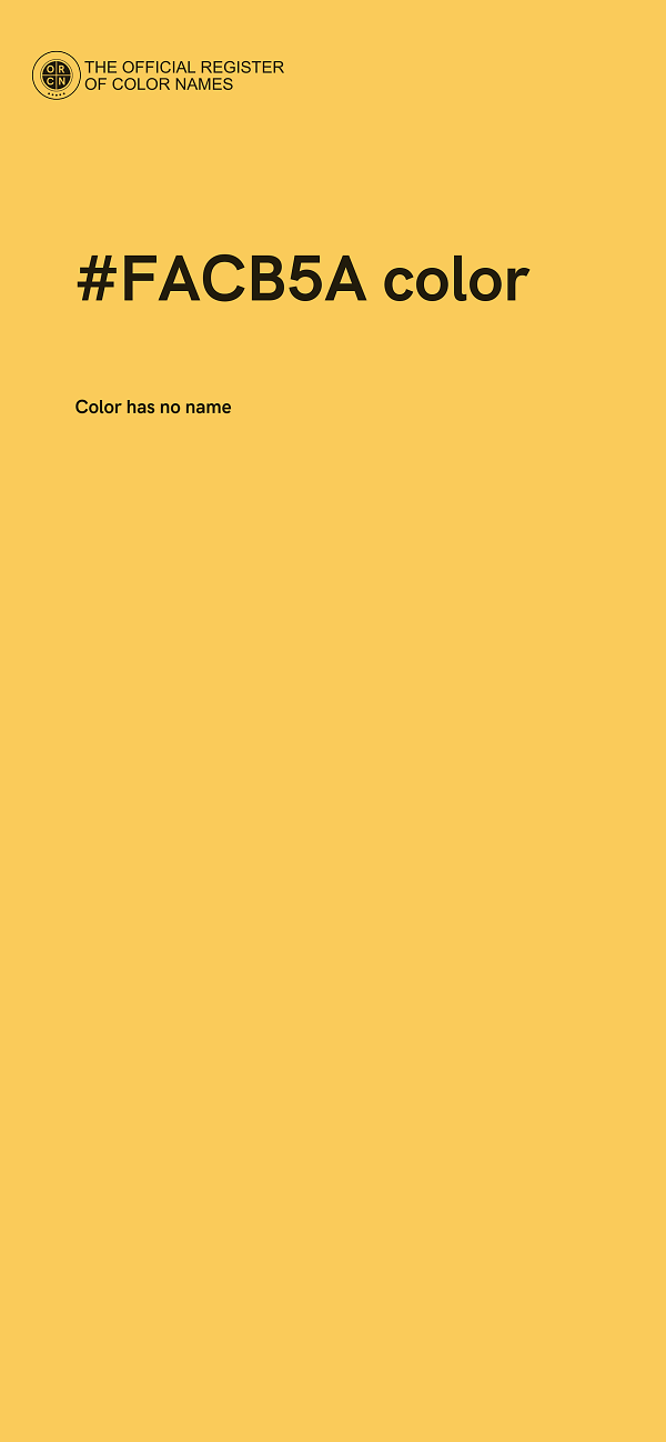#FACB5A color image