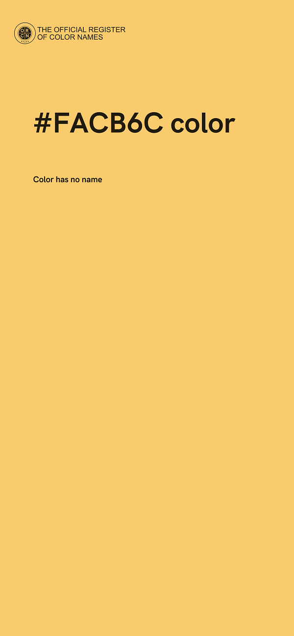 #FACB6C color image