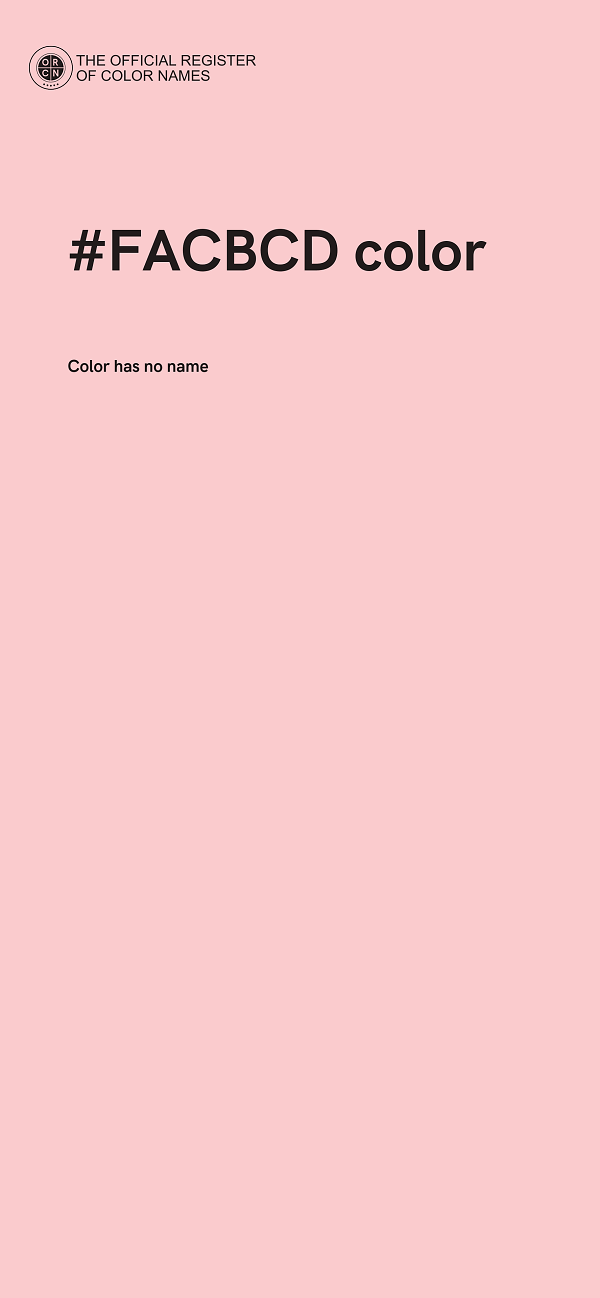 #FACBCD color image