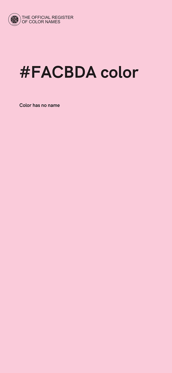 #FACBDA color image