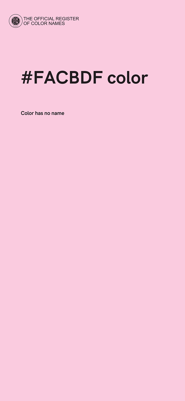 #FACBDF color image