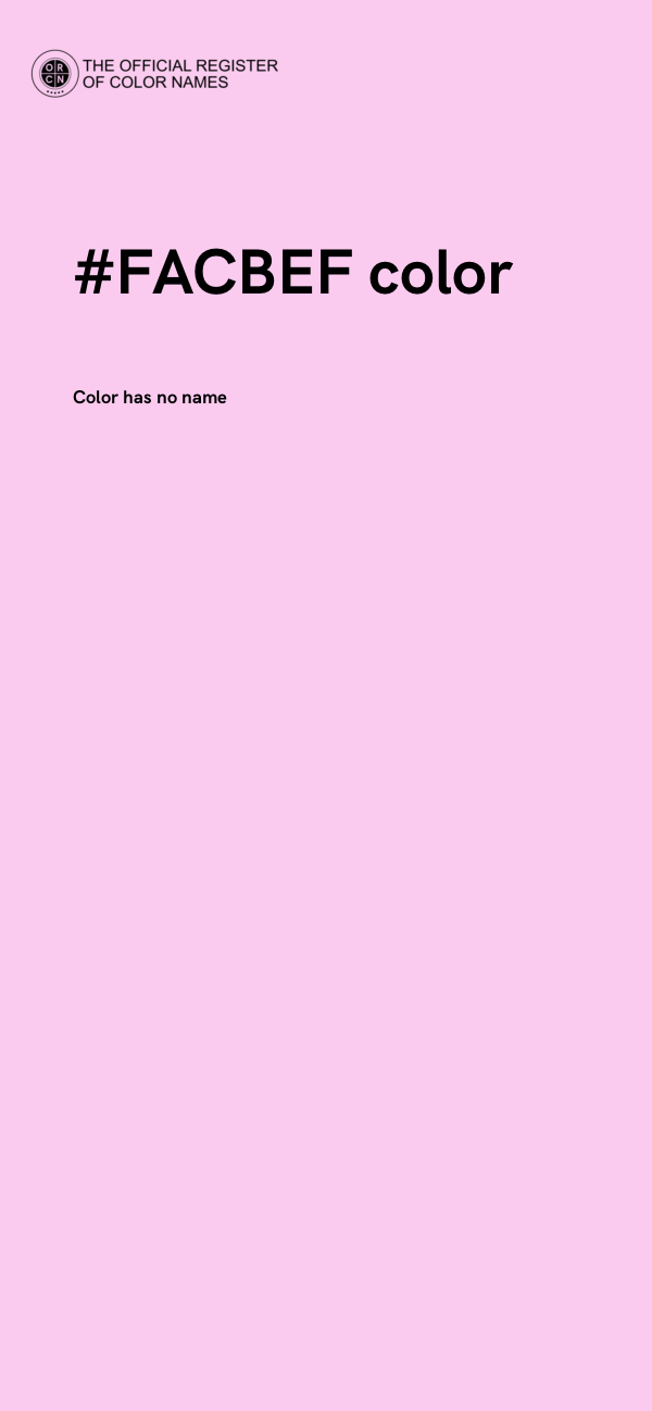 #FACBEF color image