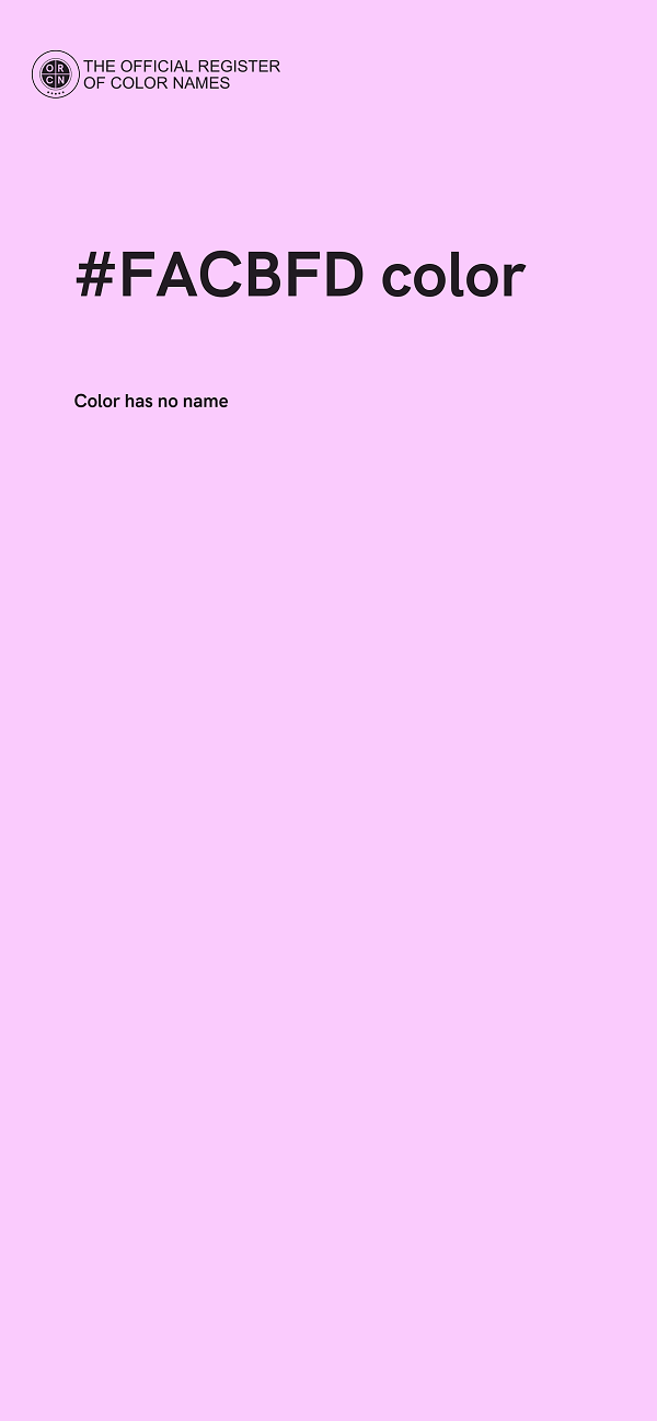 #FACBFD color image