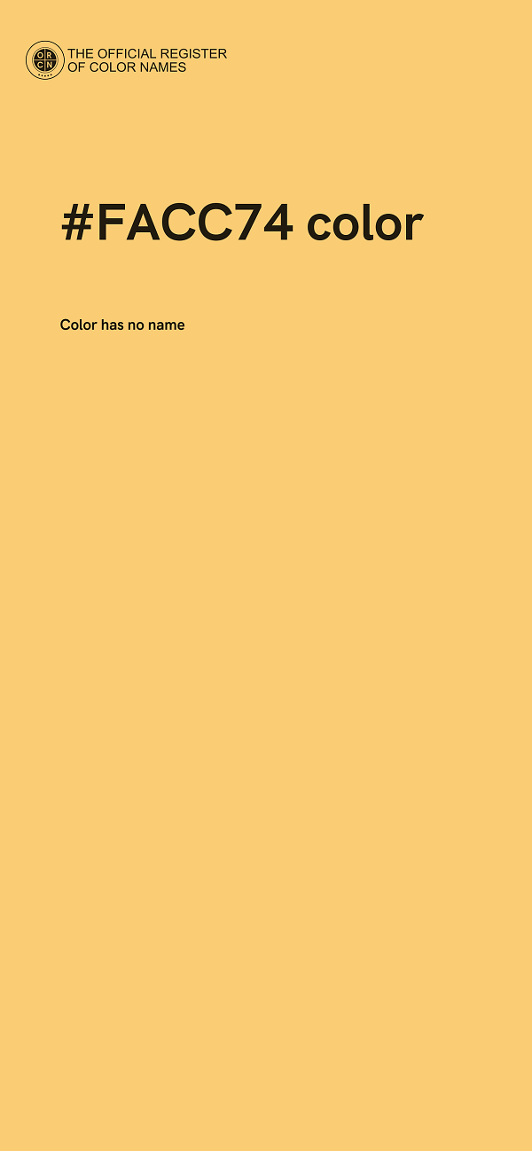 #FACC74 color image