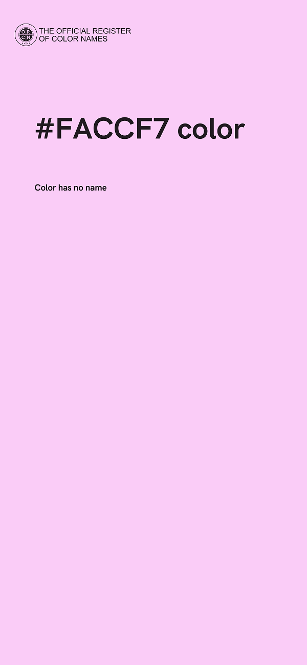 #FACCF7 color image
