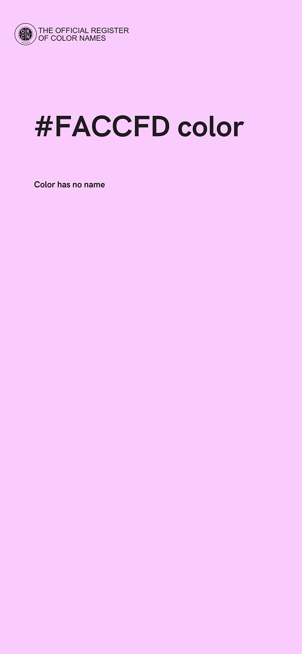 #FACCFD color image