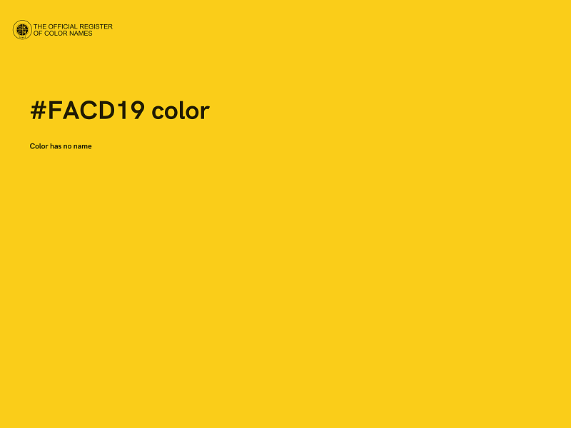 #FACD19 color image