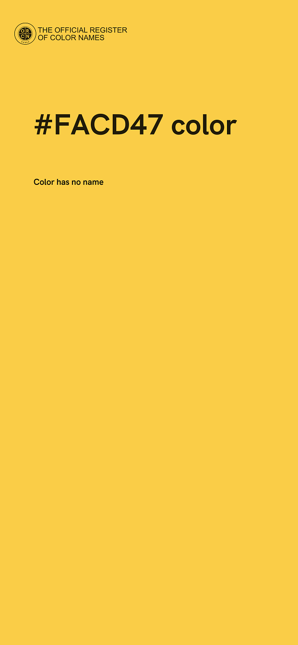 #FACD47 color image