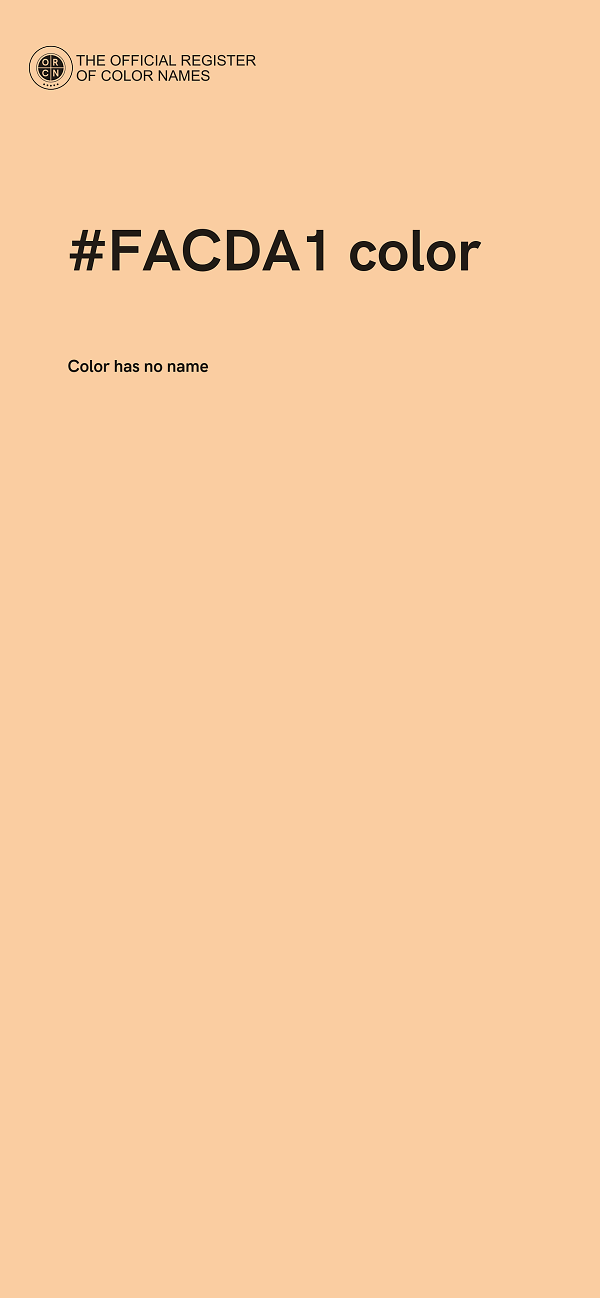 #FACDA1 color image