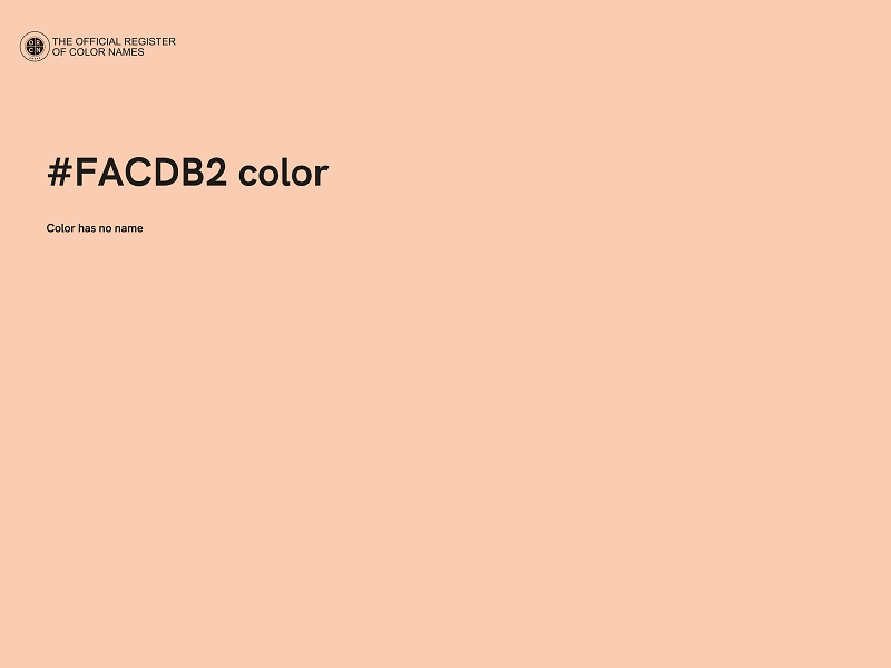 #FACDB2 color image