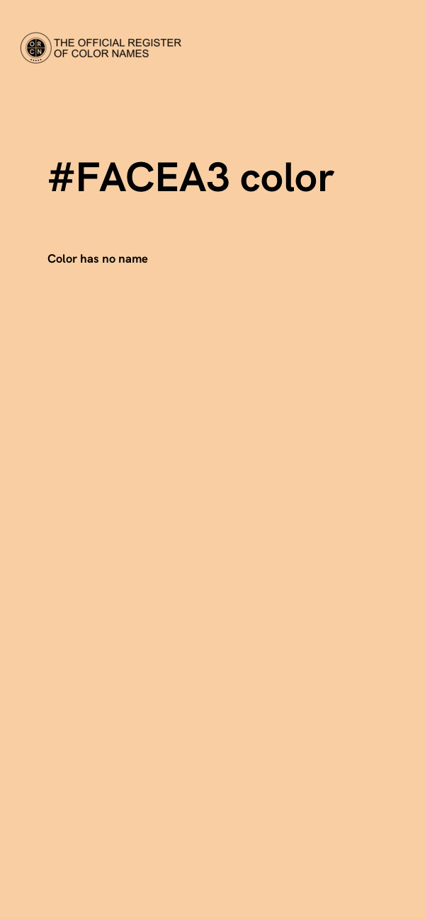 #FACEA3 color image