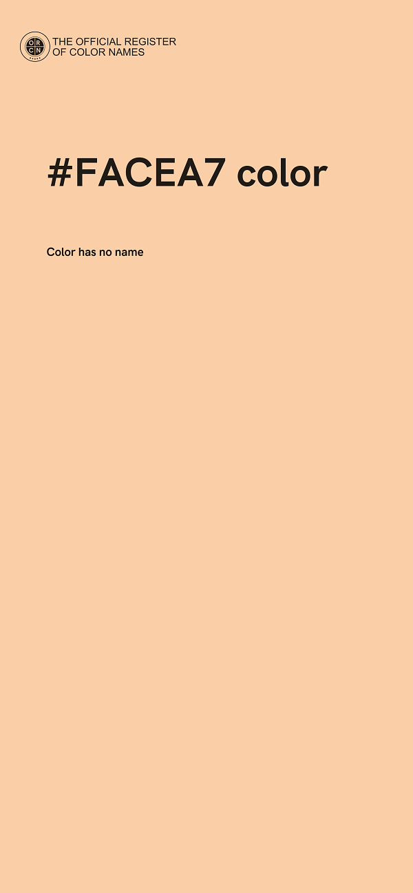 #FACEA7 color image
