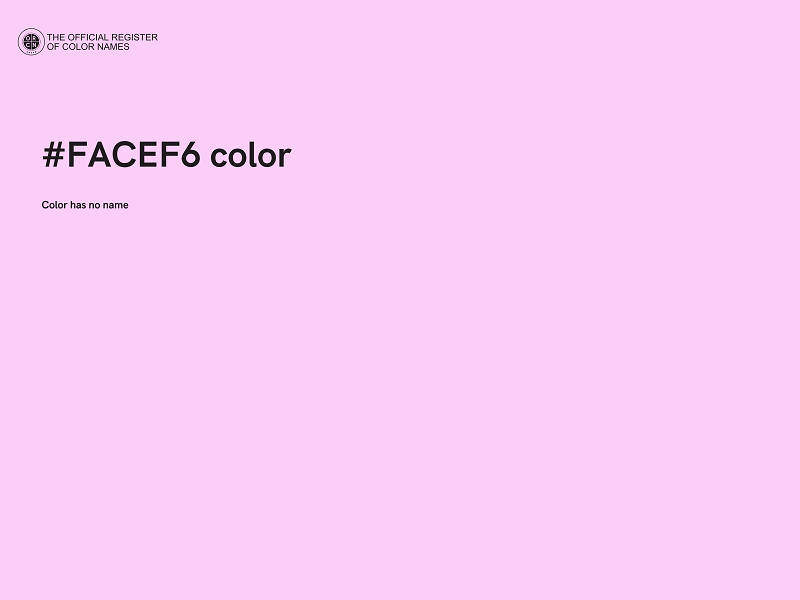 #FACEF6 color image