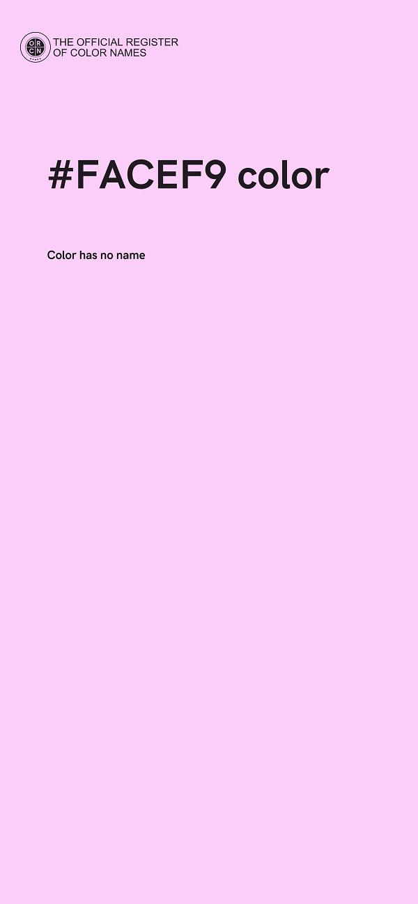 #FACEF9 color image