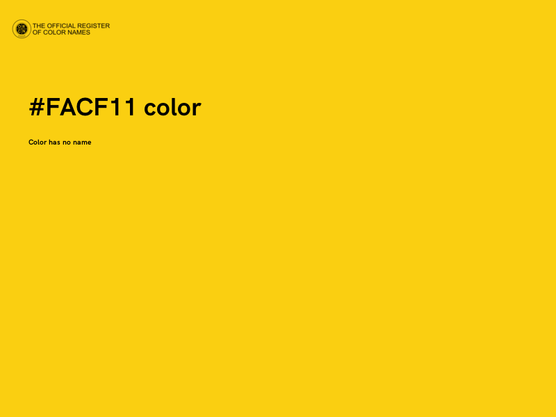 #FACF11 color image
