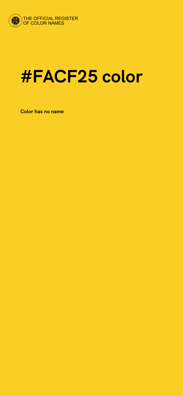 #FACF25 color image