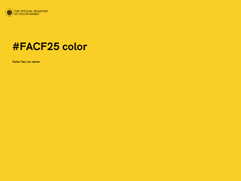 #FACF25 color image