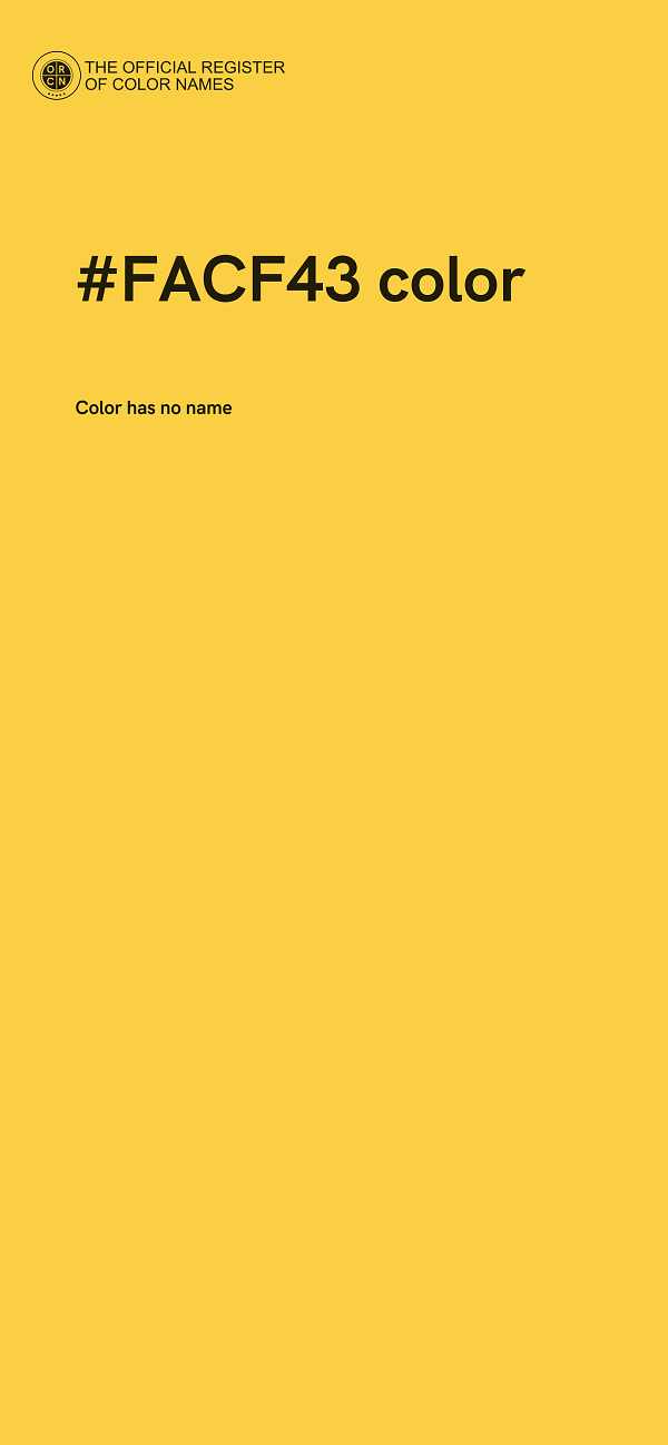 #FACF43 color image