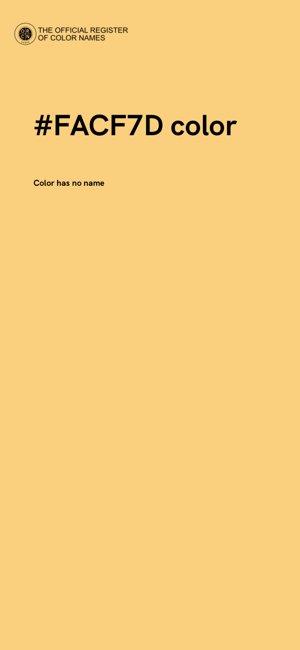 #FACF7D color image