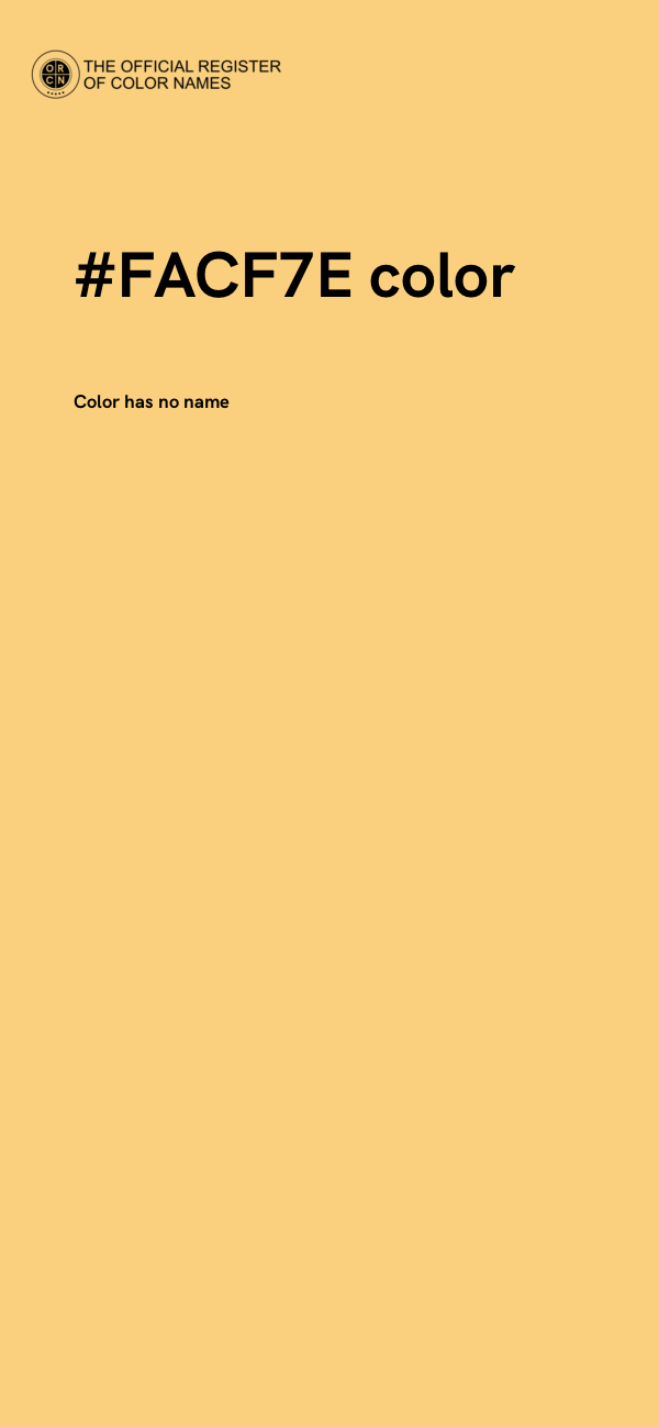 #FACF7E color image