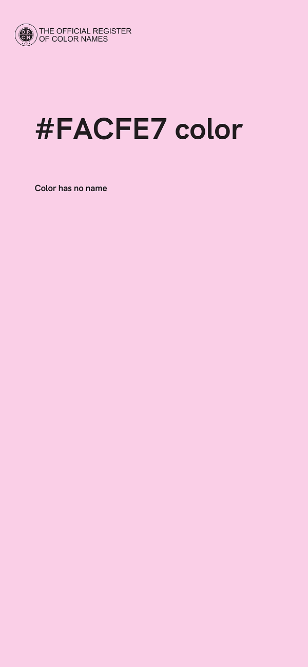#FACFE7 color image