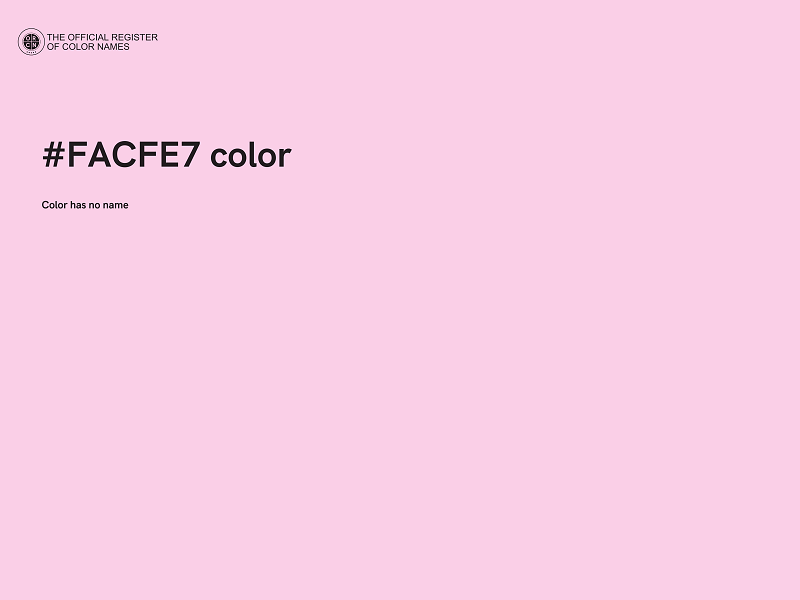 #FACFE7 color image